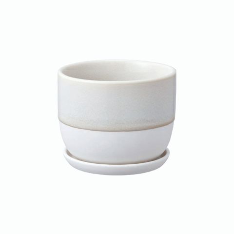 WUZ 屋子 日本KINTO PLANT POT 193陶瓷花盆14cm-米