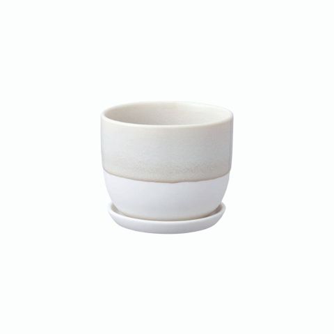 WUZ 屋子 日本KINTO PLANT POT 193陶瓷花盆11cm-米