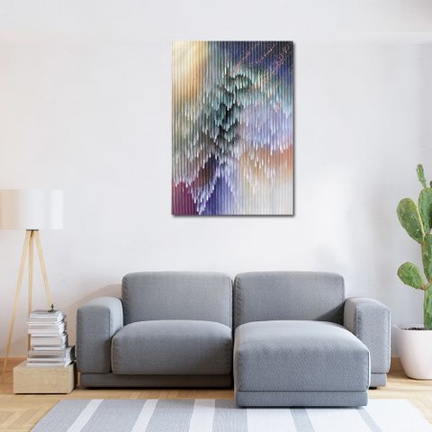 御畫房 當代國家級展覽畫家 抽象系列手繪油畫70×100cm(DB-006)