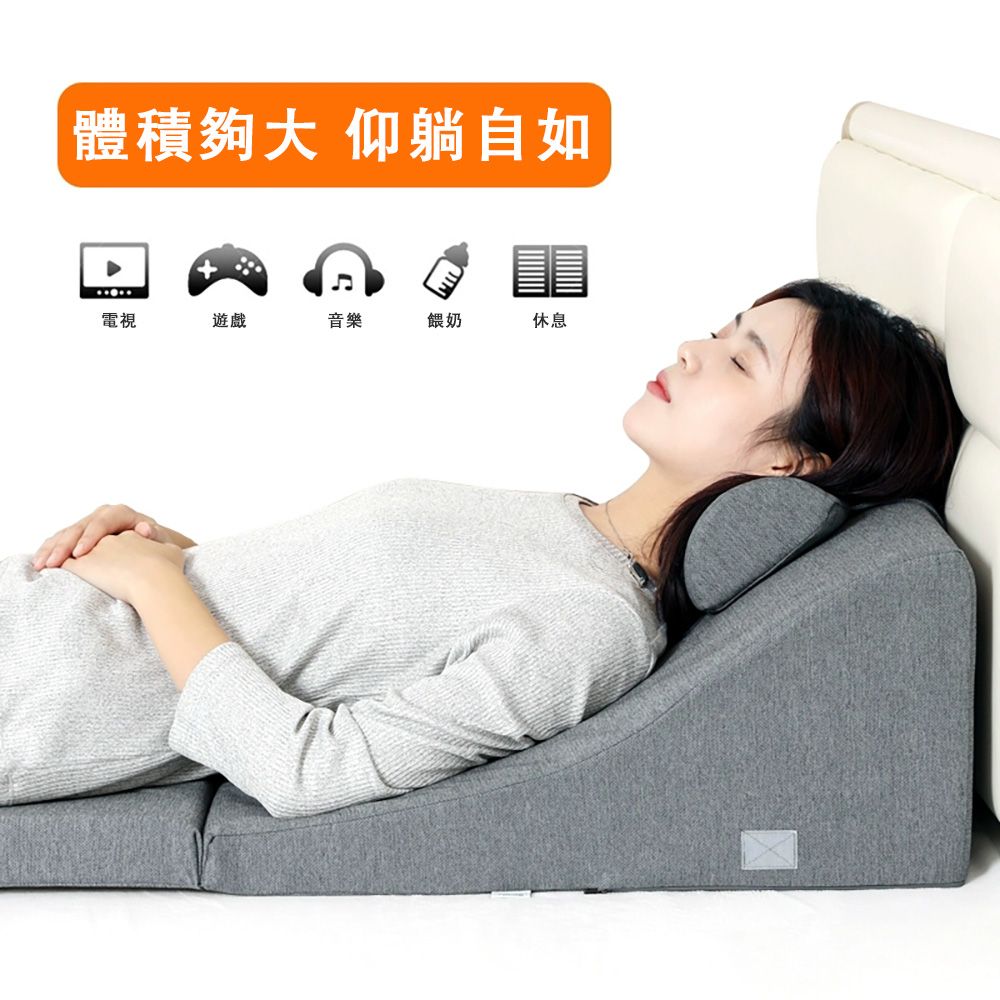  折疊兩用靠墊 床頭靠墊 老人反酸逆流沙發靠背墊 斜躺墊 護腰墊 靠腰墊 頸椎墊 支撐墊 可躺可坐減壓舒適