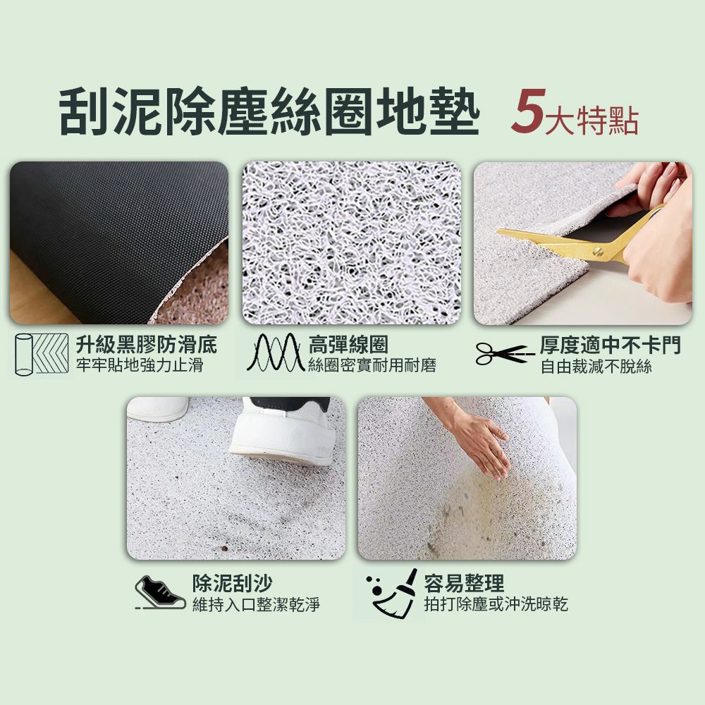 半島良品 刮泥地墊/5.0科技皮吸水地墊 任選1-3組(防油/防滑/陽台/玄關/門口/廚房)