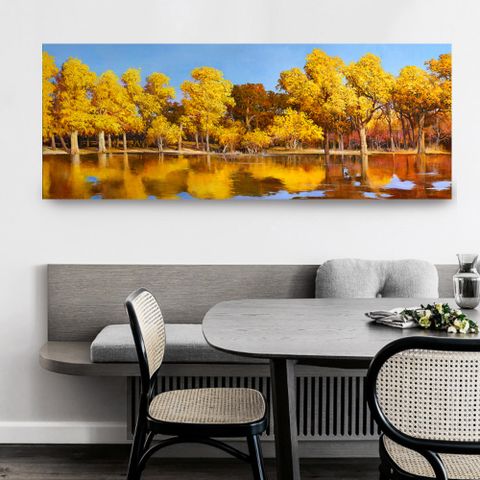 御畫房 金秋時節 國家一級畫師手繪油畫60×120cm