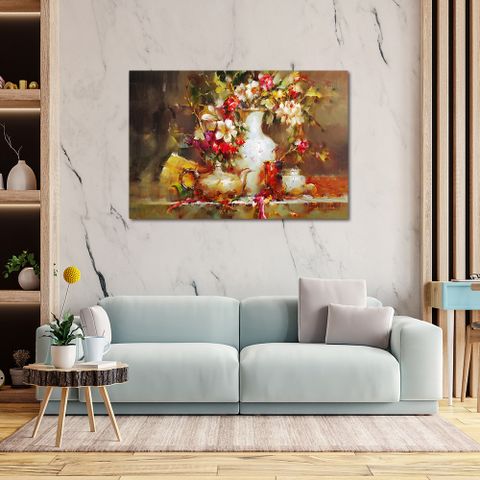 御畫房 富貴花開之一 國家一級畫師手繪油畫60×90cm(VF-197)