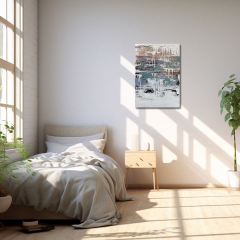 御畫房 當代國家級展覽畫家 抽象系列手繪油畫70×100cm(DB-137)