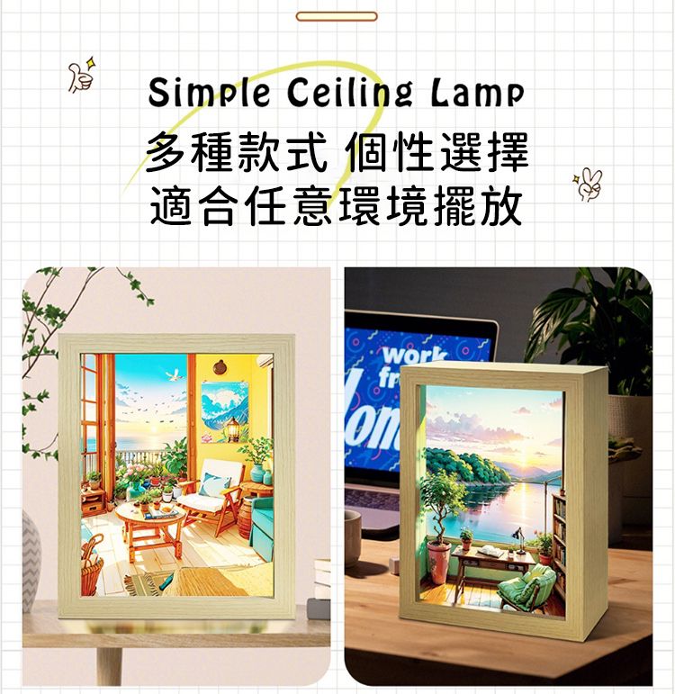 Simple Ceiling Lamp多種款式 個性選擇適合任意環境擺放Workfron