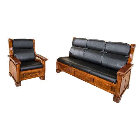 【CLEO】背高74公分乳膠皮沙發坐靠墊(3入)