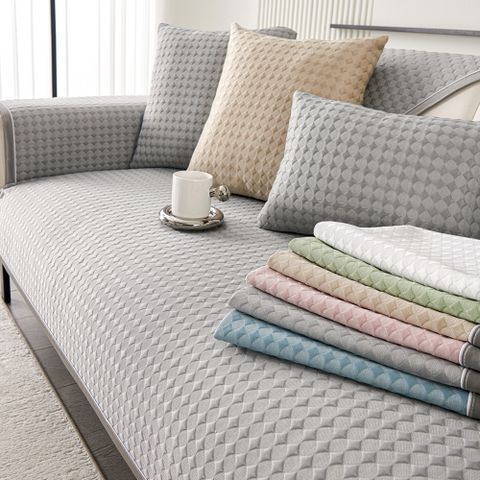 【新作部屋】瞬間涼 超涼感晶鑽冰豆豆防滑沙發墊-雙人坐墊-70*150CM