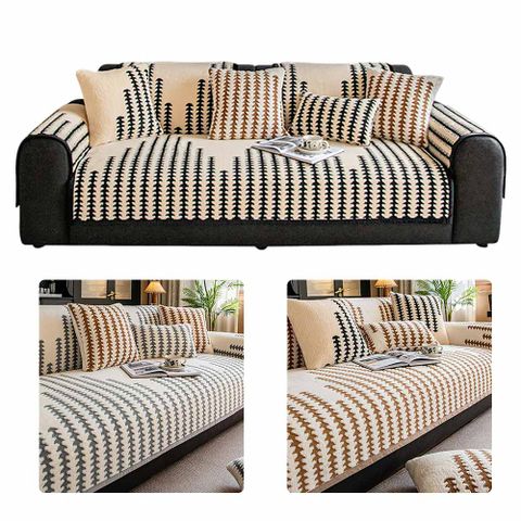 E.Co 星語法式舒棉絨沙發坐墊 加厚雙人沙發墊 70*180cm