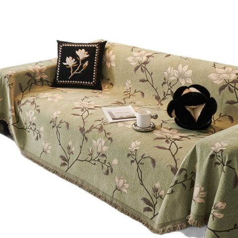 MUZHIYUAN 木之源 雪尼爾沙發蓋布180*520cm四季通用復古防滑沙發巾