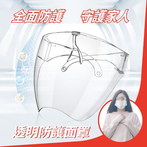 透明防護面罩-成人款(五入組)