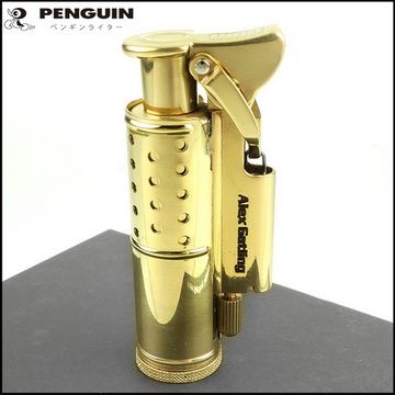 PiPe 煙斗牌 【PENGUIN】Alex Gatling-IMCO 1930年 2200復刻版燃油打火機(黃銅鏡面款)