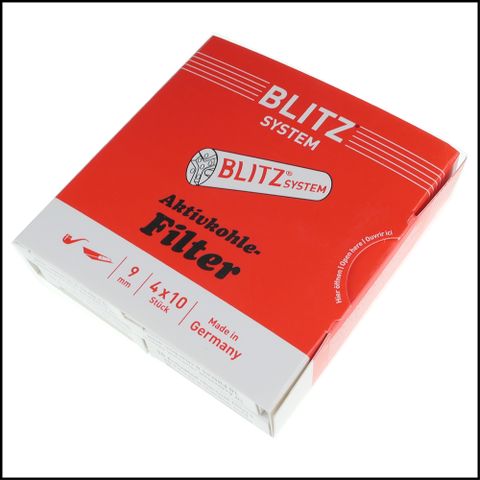 PiPe 煙斗牌 【BLITZ】煙斗用9mm活性碳濾心~德國製造-40支入