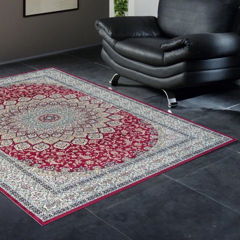 【法蘭德斯地毯】比利時皇宮牌薄型化絲毯-14849-1010穹頂紅 (95x140cm)