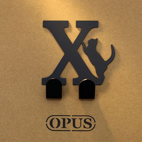 OPUS 東齊金工 歐式鐵藝-壁飾掛勾《當貓咪遇上字母X》