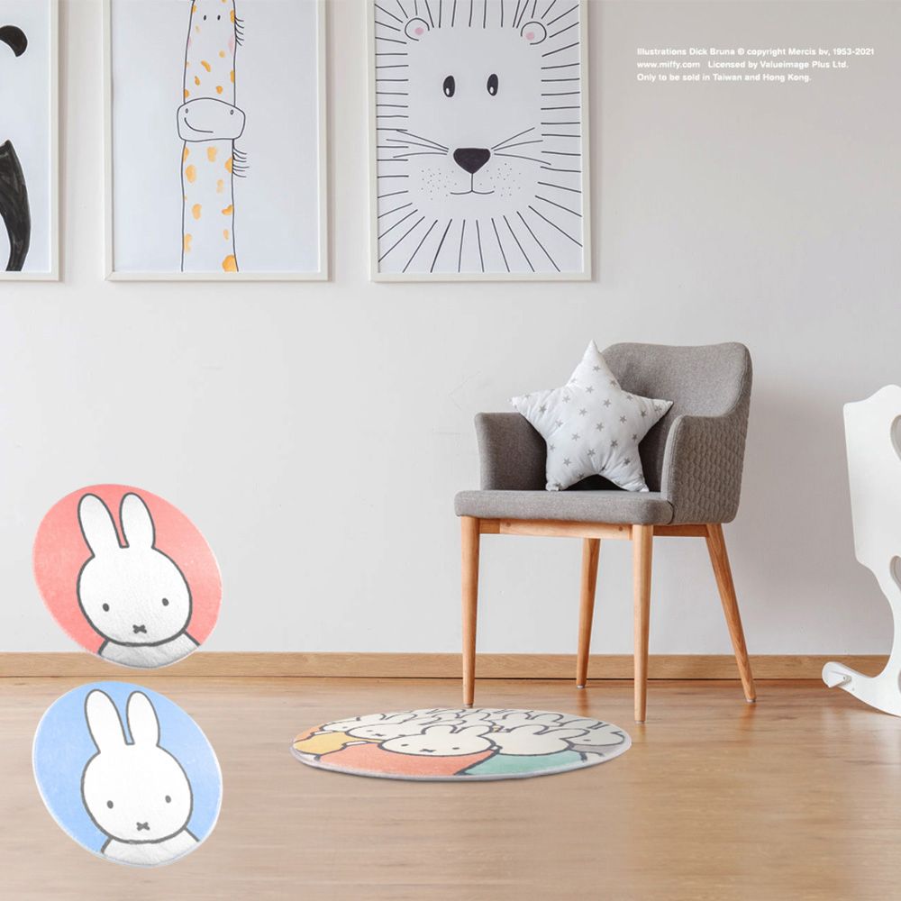 miffy 米飛兔 【米飛】 萬用織物墊 歡樂(50*50)