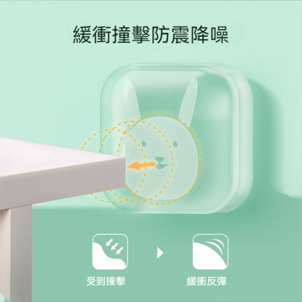  【晴安居】360加厚HTV矽膠防撞靜音貼 可水洗無痕防震門把冰箱防撞墊-立體款14入組