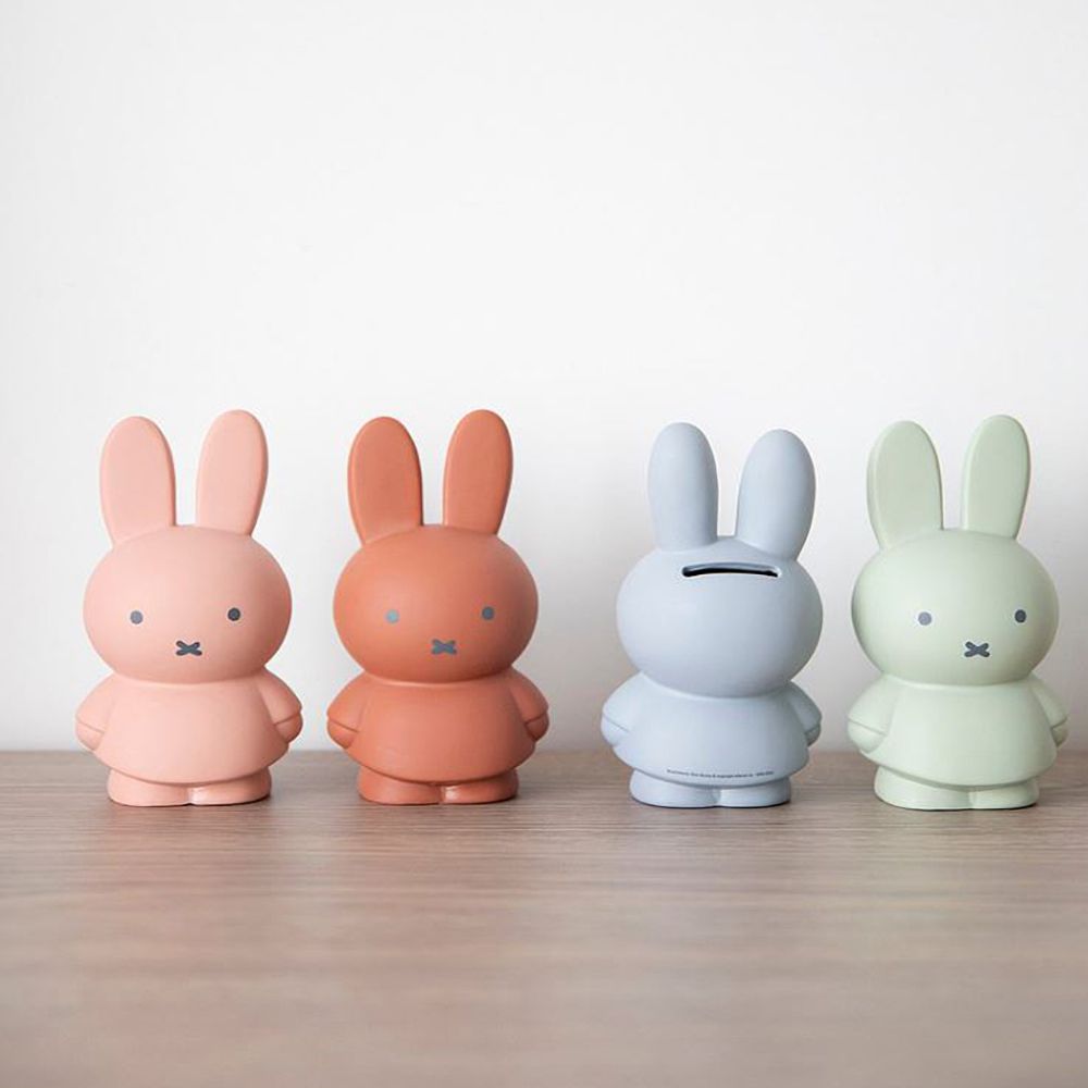 miffy 米飛兔 【 米菲兔商店】米菲兔莫蘭迪色系款公仔存錢筒-中號