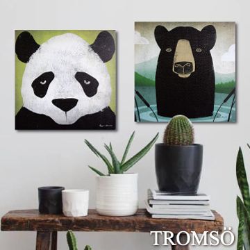 TROMSO 時尚無框畫/黑熊貓熊