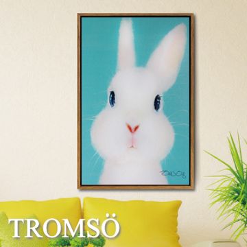 TROMSO 北歐風尚板畫有框畫-萌萌小兔40X60CM