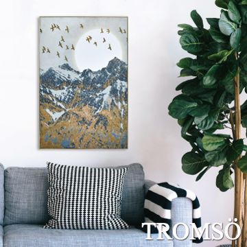 TROMSO 北歐風尚板畫有框畫-日初登峰WA104