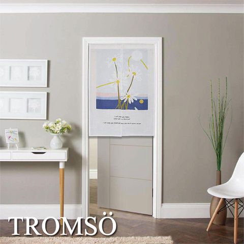 TROMSO 厚白棉麻風尚門簾-D44淡雅花徑