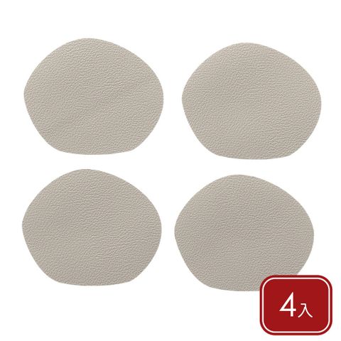 《KELA》Stone圓石杯墊4入(象灰)