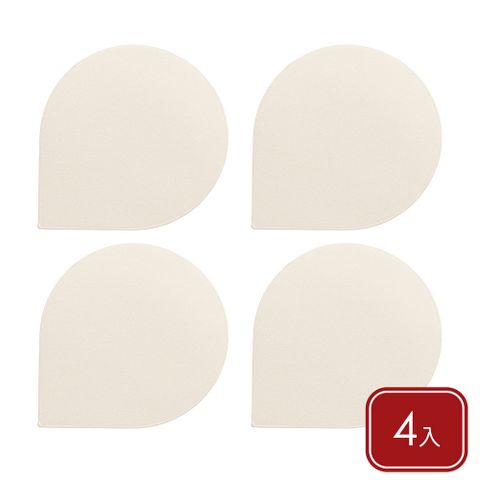 《KELA》Edel圓角杯墊4入(米白)