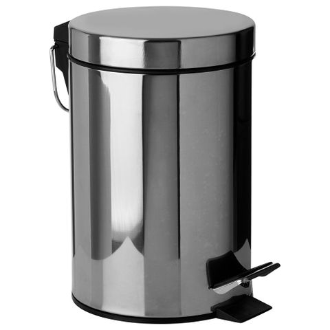 《Premier》腳踏式垃圾桶(亮銀3L) | 回收桶 廚餘桶 踩踏桶