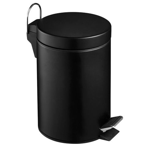 《Premier》腳踏式垃圾桶(黑3L) | 回收桶 廚餘桶 踩踏桶