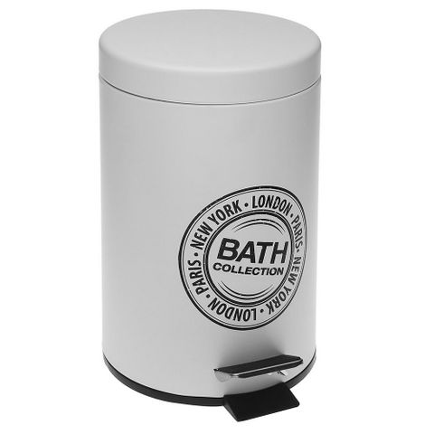 《VERSA》Bath腳踏式垃圾桶(白3L) | 回收桶 廚餘桶 踩踏桶