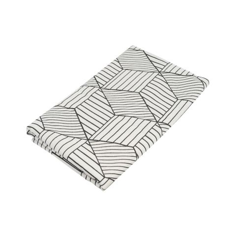 TRENY 北歐棉麻桌巾桌布-菱形格145x180