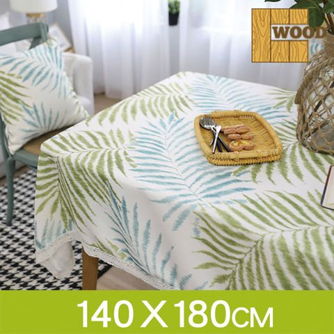 【Wood】伊縵☆美式鄉村綠葉田園風桌布桌巾(140*180cm)