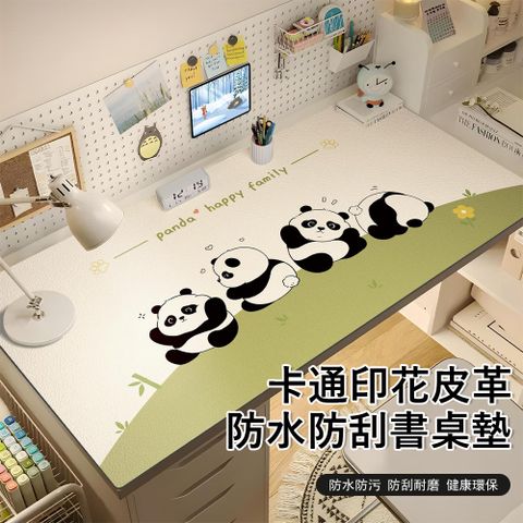 Londee 卡通印花皮革護眼桌墊 防水防刮桌布 辦公桌墊/學習書桌墊/電腦桌墊/防油餐墊
