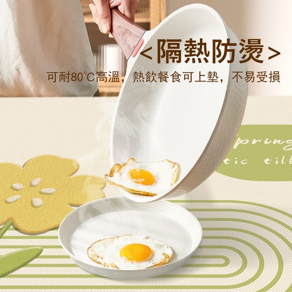 Londee 小清新免洗防水防油桌布 隔熱防燙餐桌墊 防滑桌墊 家用茶几台布 桌巾