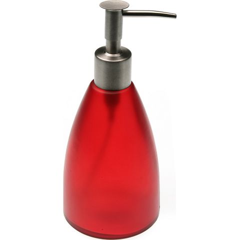 《VERSA》玻璃洗手乳罐(紅250ml) | 按壓瓶 分裝瓶 乳液瓶 沐浴乳罐