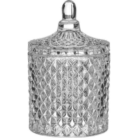 Premier 玻璃收納罐(菱紋)