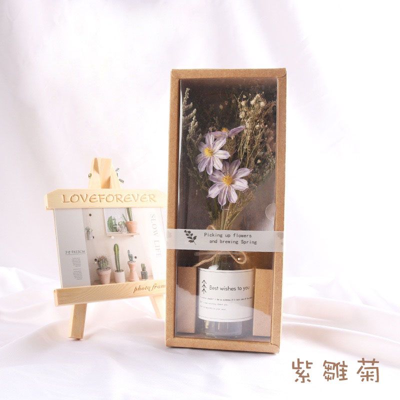  超值搶購5折(價格已折) 乾燥花玻璃瓶禮盒套組  居家風格裝飾 軟裝師愛用小物 室內擺飾 交換禮物 告白   七夕 情人節禮物  拍照道具 女友