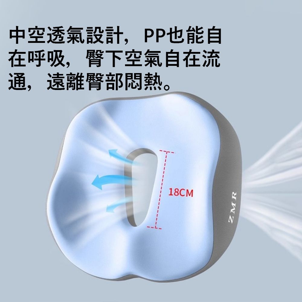Londee 3D承托包裹釋壓護臀坐墊 U型鏤空 痔瘡墊 辦公室久坐增高墊 美臀墊