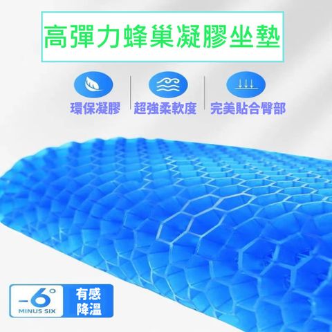 坐墊 高彈力蜂巢凝膠坐墊 附贈保潔套 透氣椅墊 柔軟不變形