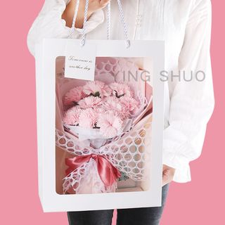 【贈禮盒提袋】母親節康乃馨花束-粉嫩色（11支花朵）
