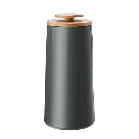【WUZ屋子】丹麥 Stelton Emma石陶儲物罐(附木蓋)-深灰