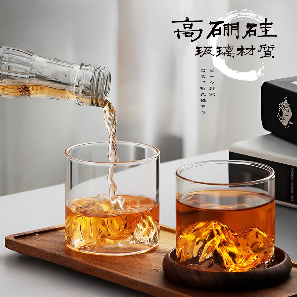 上手家居 富士山杯 180ml (茶杯/威士忌杯/玻璃杯/酒杯/玻璃杯)