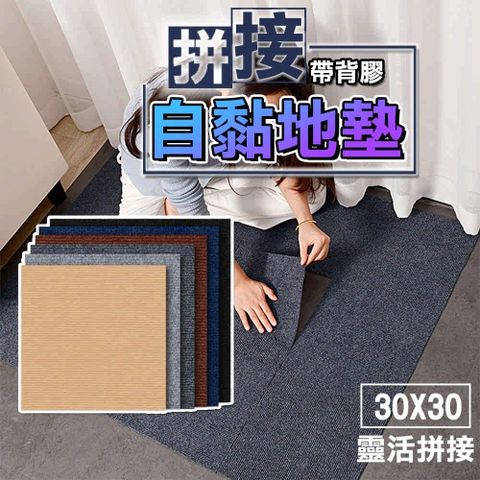 【10片】30X30公分 可重複撕黏 拼接地墊 可裁剪