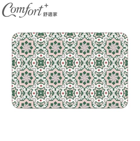 【Comfort+ 舒適家】摩洛哥復古立體花磚珪藻土-復古粉