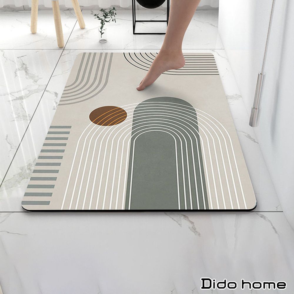 Dido home 日式簡約 膠底軟式珪藻土 衛浴吸水地墊-40x60cm(HM105)