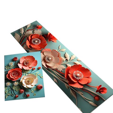 40x60cm 花朵矽藻泥廚房地墊