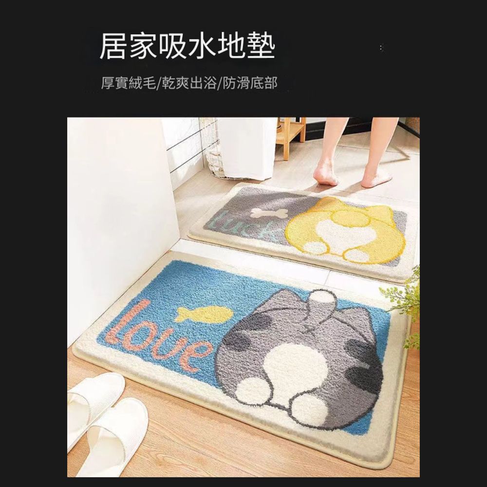  40x60cm 加厚纖維吸水防滑腳墊