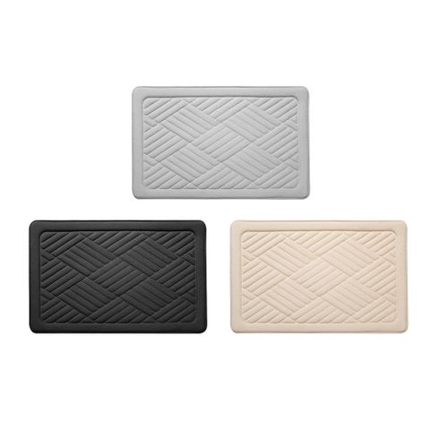 JDTECH 三角條紋記憶棉吸水墊 浴室防滑地墊 腳踏墊 地毯 40*60cm