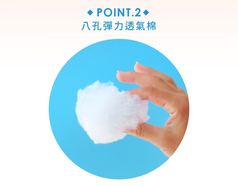 POINT.2八孔彈力透氣棉