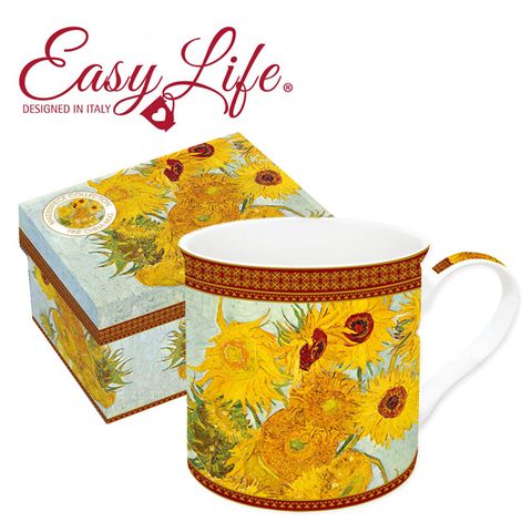 【義大利Easy Life 】名畫馬克杯 - 梵谷．12朵向日葵
